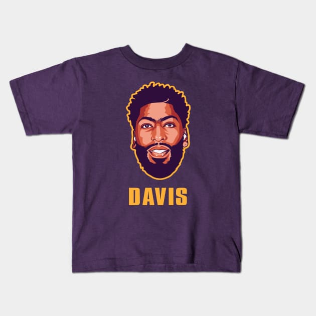 LAKER DAVIS Kids T-Shirt by origin illustrations